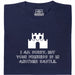 I Am Sorry, But Your Princess Is In Another Castle - Vue principale T-Shirt Bleu Marine