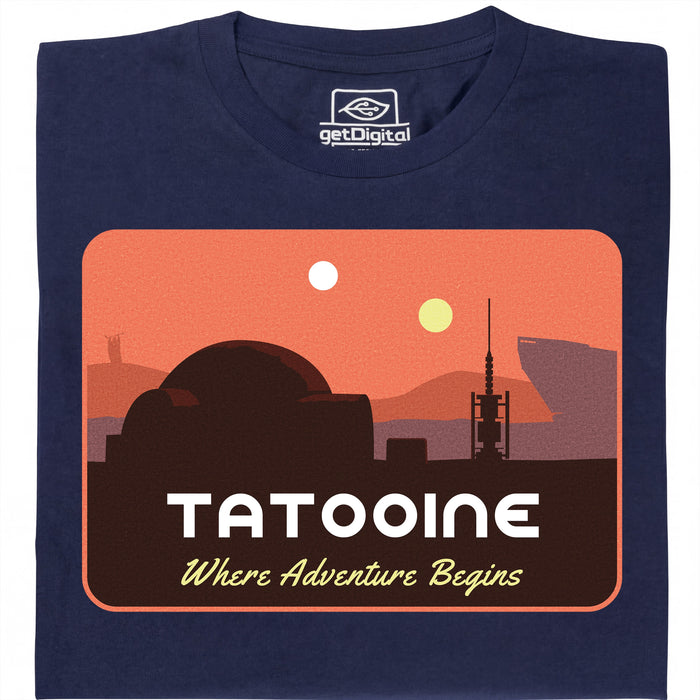 Where Adventure Begins - Vista principal Camiseta Azul Marino