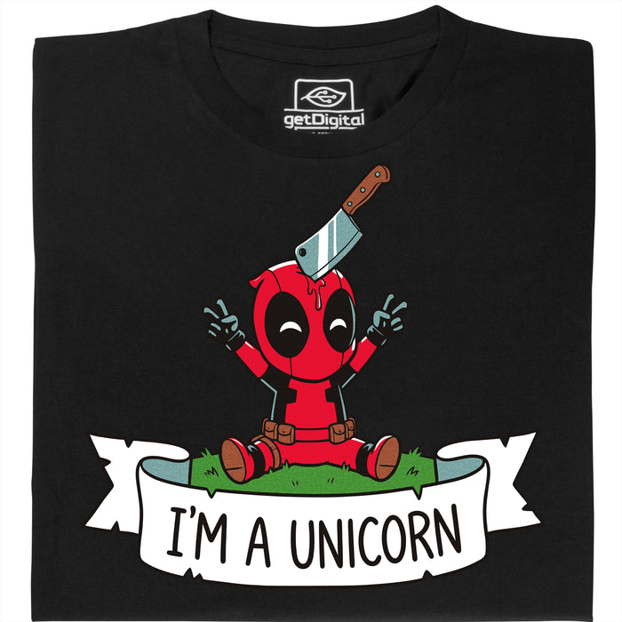 I'm a Unicorn - Vista frontal Camiseta Negro