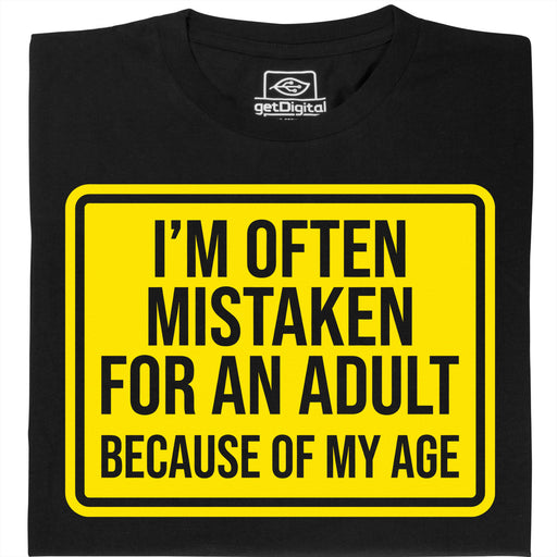 Mistaken For An Adult - Main view T-Shirt Black