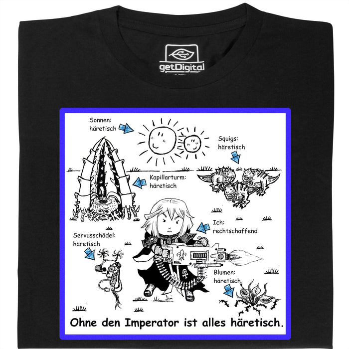 ¡Todo es Herético! - Vista Principal Camiseta Negro