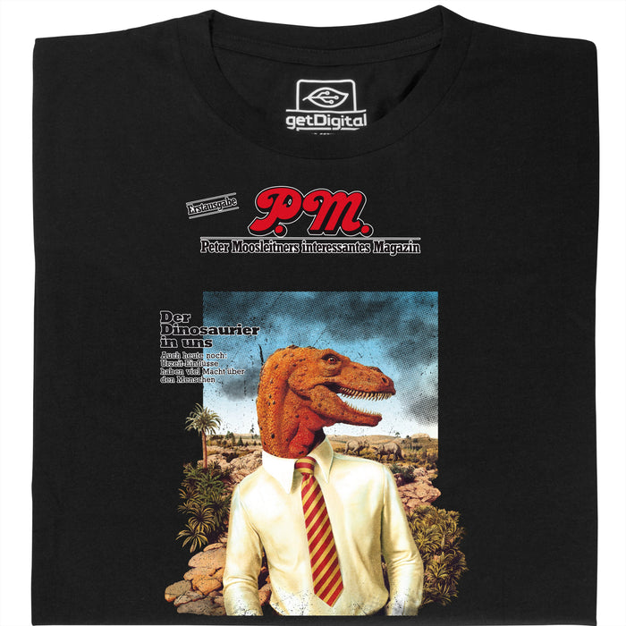 P.M. Magazine 11/1978 Le Dinosaure en Nous - Vue principale T-Shirt Noir