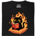 Gato Negro Leyendo "Evil Plans" - Planes Malvados con Estilo - Vista Principal Camiseta Negro