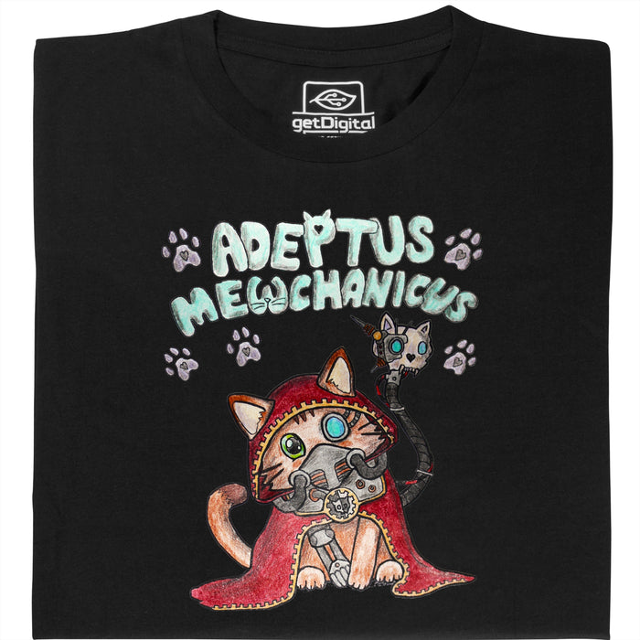 Adeptus Meowchanicus - Front view T-Shirt Black