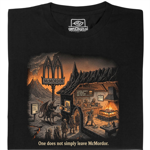 One does not simply leave McMordor - Vue de face T-Shirt Noir