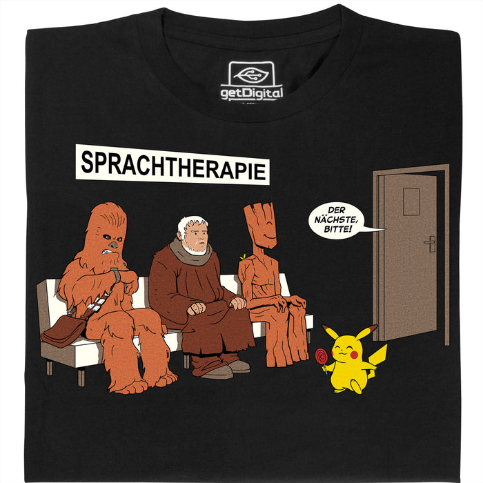 Spraaktherapie - Hoofdweergave T-Shirt Zwart
