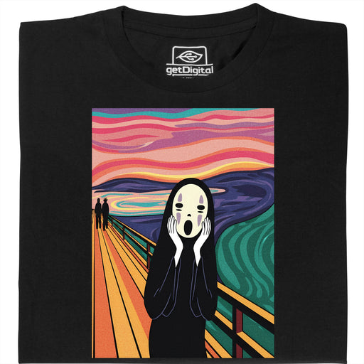 El Grito sin Rostro - Vista principal Camiseta Negro