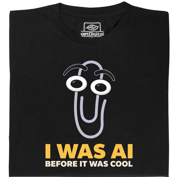 I Was AI Before It Was Cool - Hoofdweergave T-Shirt Zwart