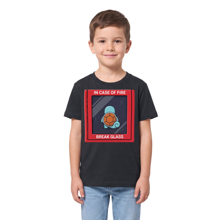In Case of Fire - Break Glass - Kindershirt Model Junge 2