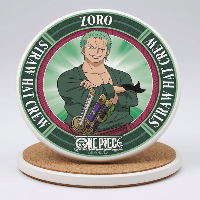 Dessous de verre en céramique One Piece motif Roronoa Zoro