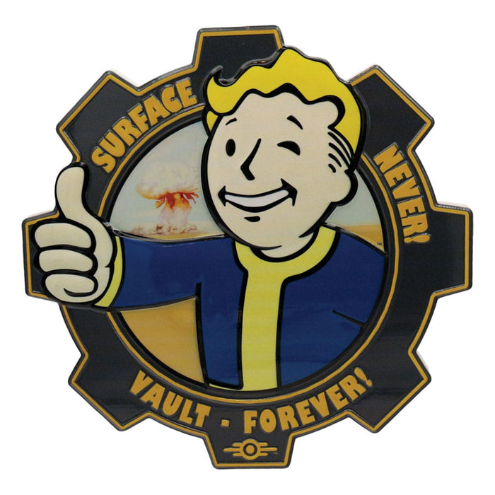 Fallout Vault Boy resinbord (Surface Never, Vault Forever)