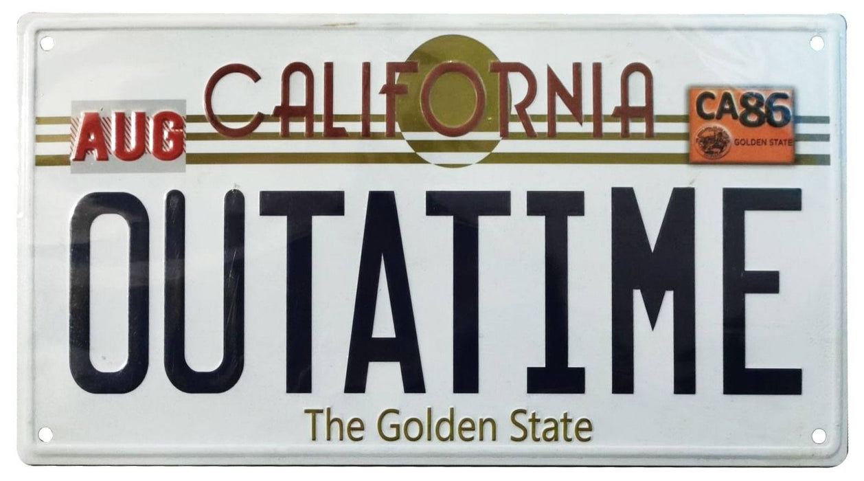 Back to the Future Metal Sign Outatime