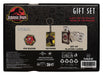 Caja regalo Jurassic Park con baraja de cartas, pin y llavero
