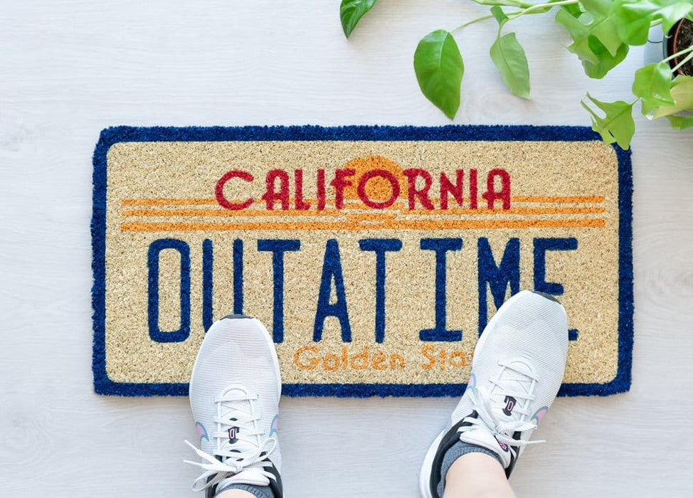 Back to the Future OUTATIME doormat