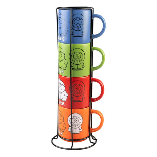 Set de mugs South Park (4 mugs en céramique empilables avec support)