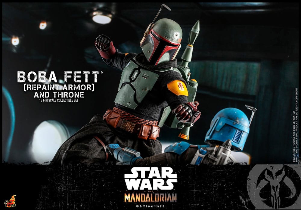 Figura Star Wars The Mandalorian Boba Fett con Trono escala 1:6 Special Edition