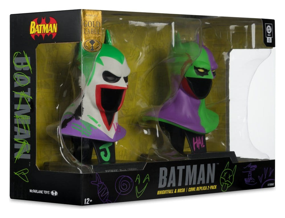 Repliche delle maschere di Batman Knightfall e Hush in stile Joker