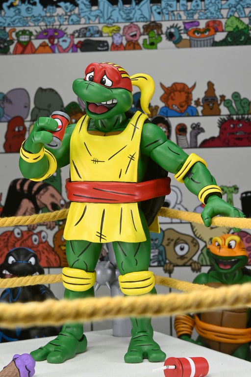 Teenage Mutant Ninja Turtles Stump Wrestling Pack de 4 Figurines Articulées (Archie Comics)