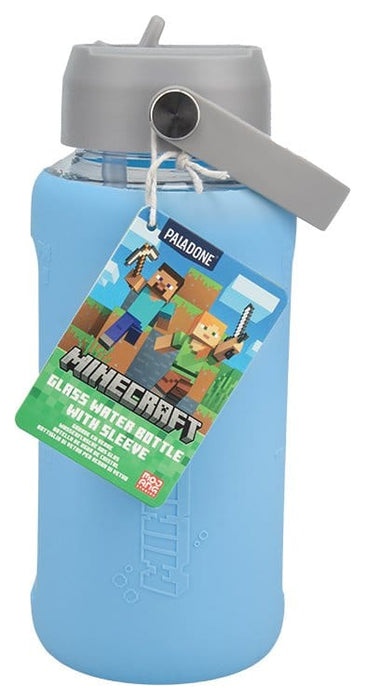 Borraccia in vetro Minecraft con guaina protettiva