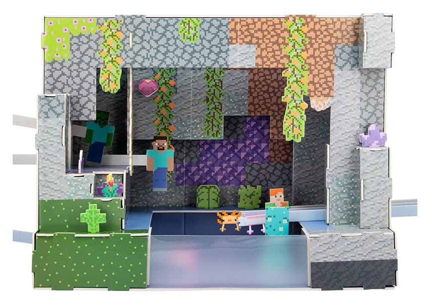 Kit 3D Minecraft scena di caverna