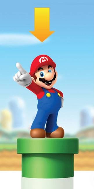 Veilleuse Super Mario Mario sur un tuyau
