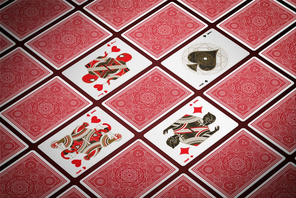 Cartas Vengadores Saga del Infinito rojas