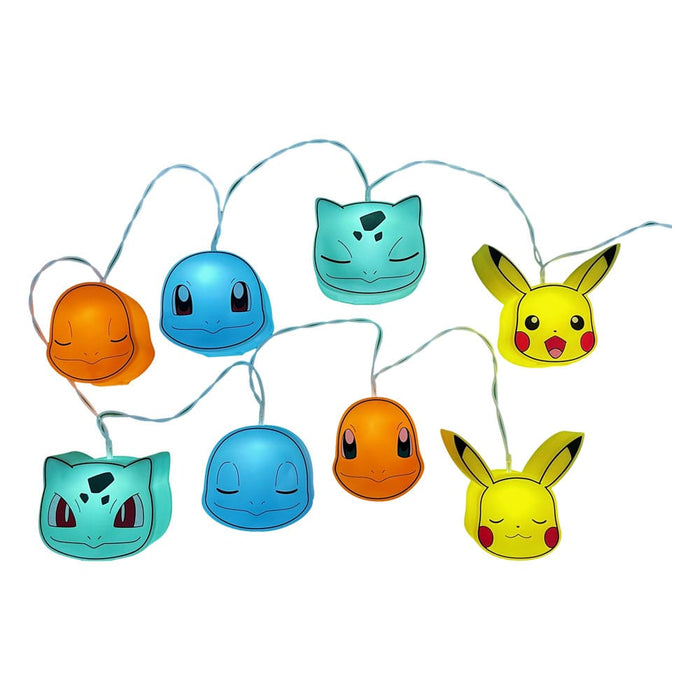 Pokémon LED-Lichterkette Pikachu & Starter-Trio