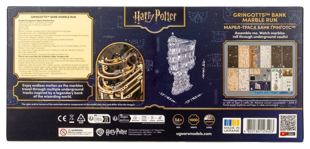 Harry Potter circuit à billes Banque Gringotts maquette en bois